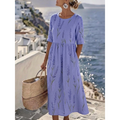 Aurelia™ - Elegancka Kwiatowa Sukienka Letnia Midi