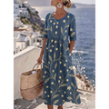 Sophia™ - Elegancka Kwiatowa Sukienka Midi na Lato