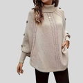Norelle™ | Sweter z wysokim kołnierzem i splotem warkoczowym