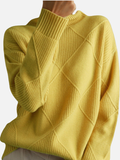 Susanne | Sweter z golfem w romby