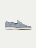 Klasyczne zamszowe mokasyny w kolorze baby blue