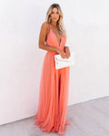 Willow - Koralowa Sukienka Maxi