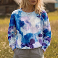 Marlena | Sweter z Akwarelowym Wzorem