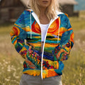 Zofia | Artystyczna Bluza z Kapturem na Zamek
