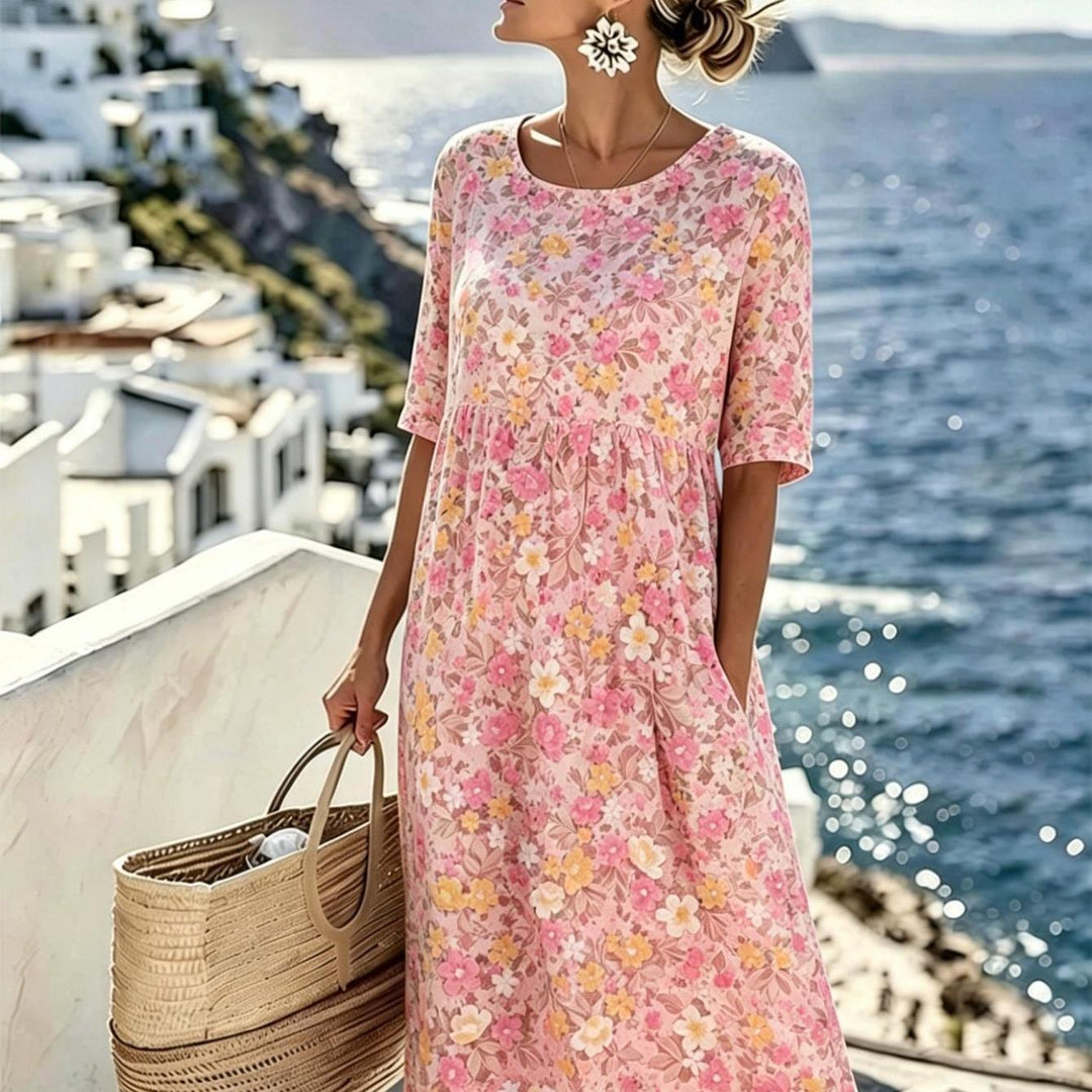 Grace™ - Elegancka Kwiatowa Letnia Sukienka Midi