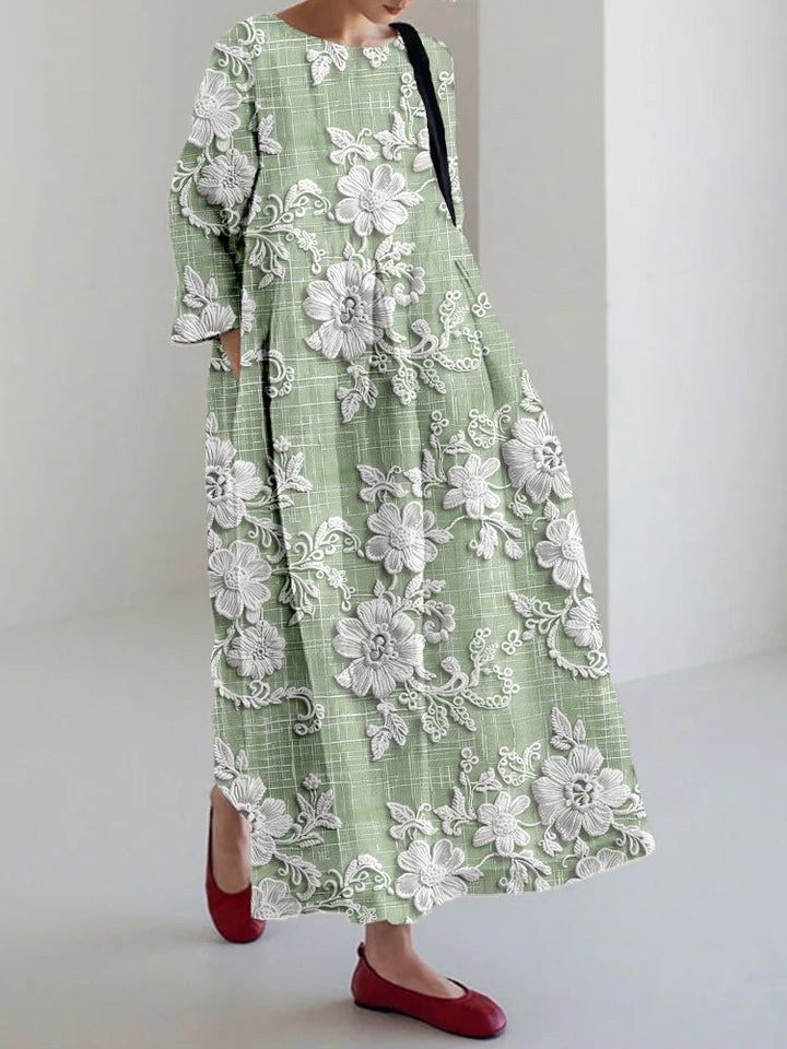 Avery - Elegancka Sukienka Maxi w Kwiaty