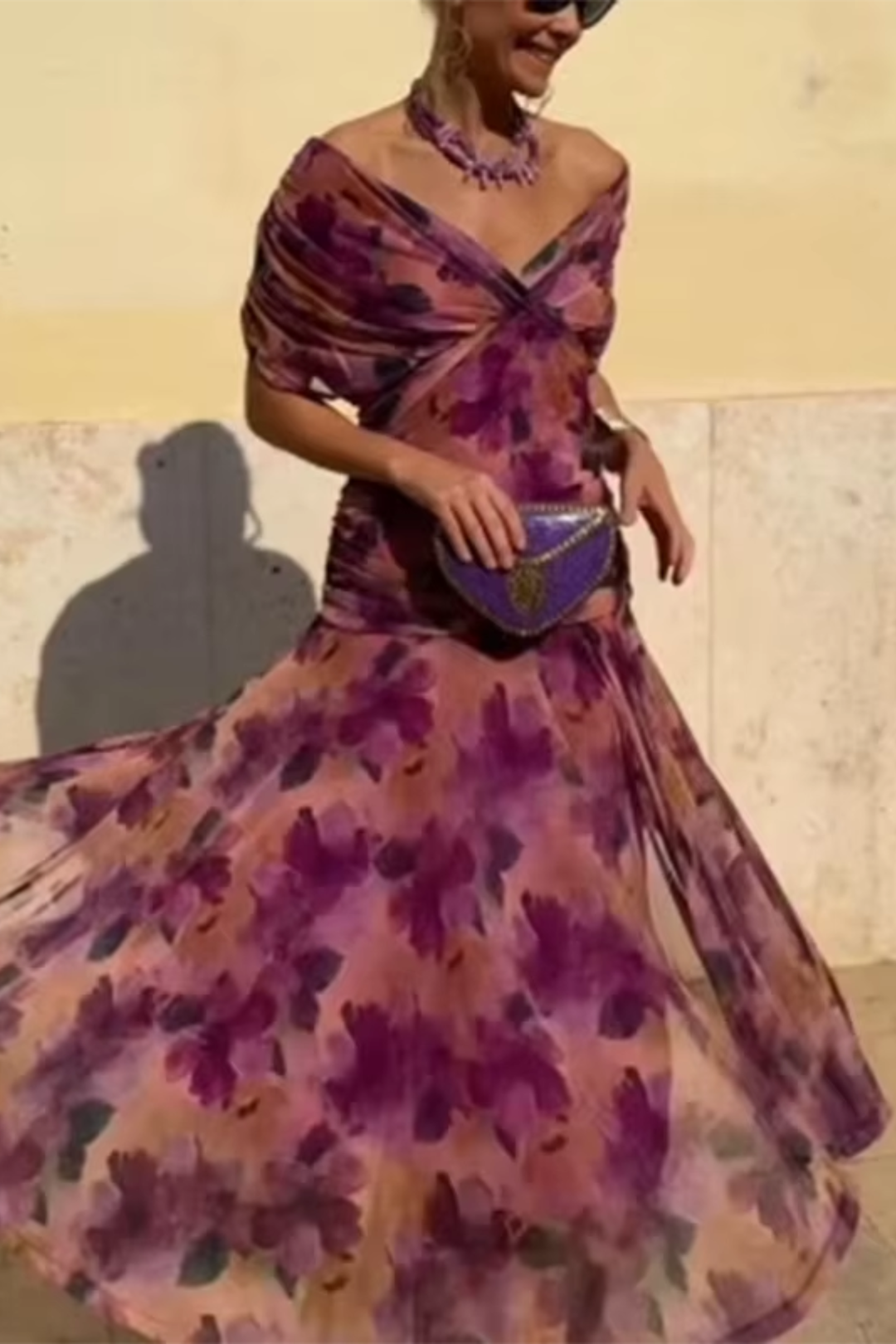 Valentina | Sukienka maxi z dekoltem w kształcie V