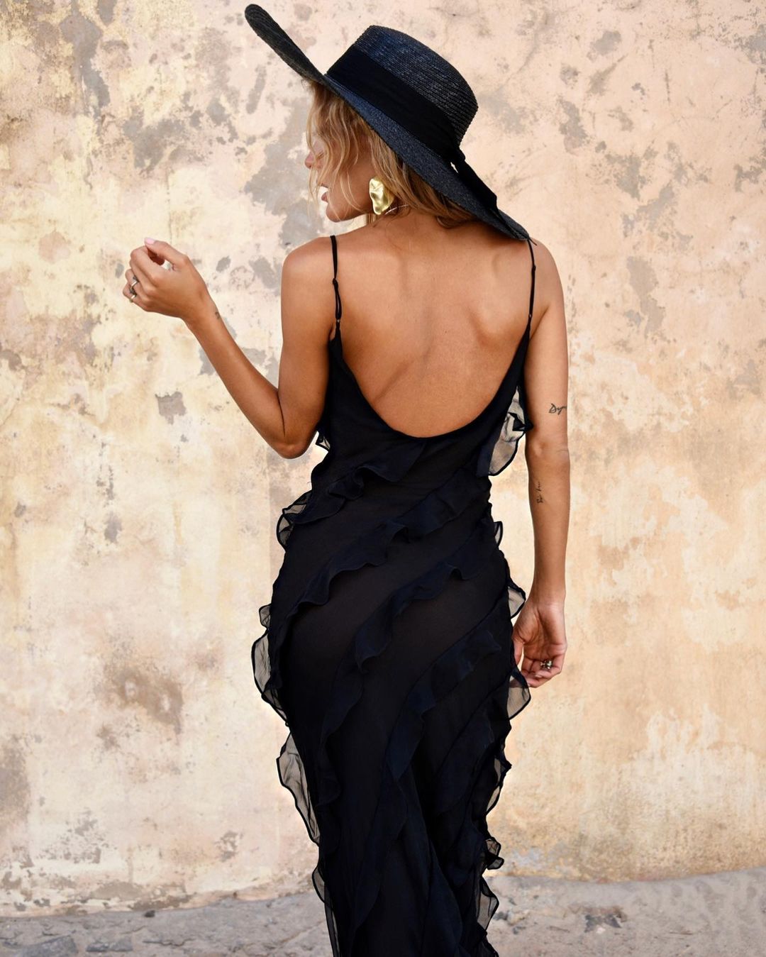 Zara - Sukienka Maxi z Falbanami