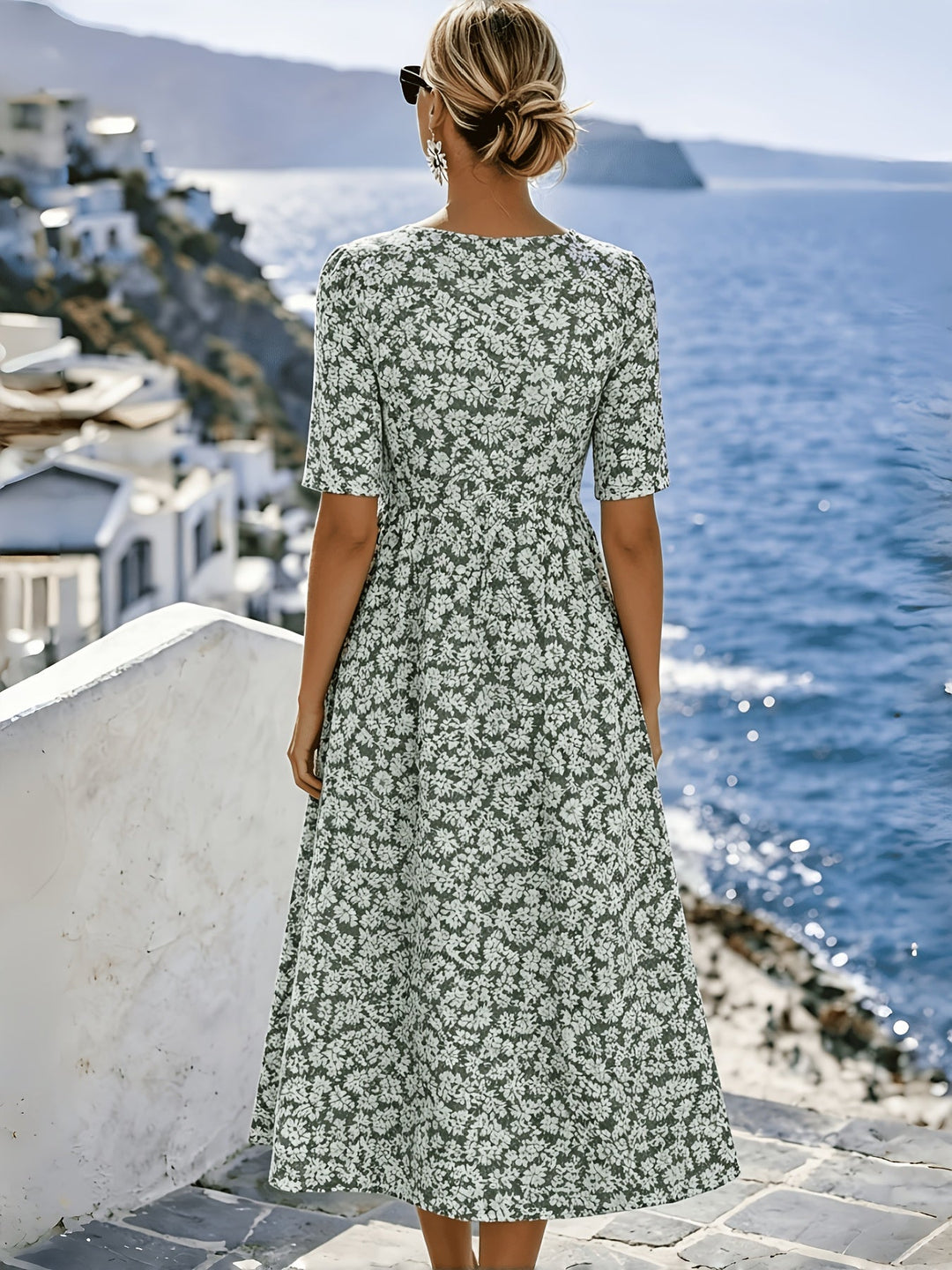 Sienna™ | Elegancka sukienka midi w kwiaty