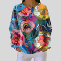 Adorna™ | Kolorowy Kwiatowy Sweter