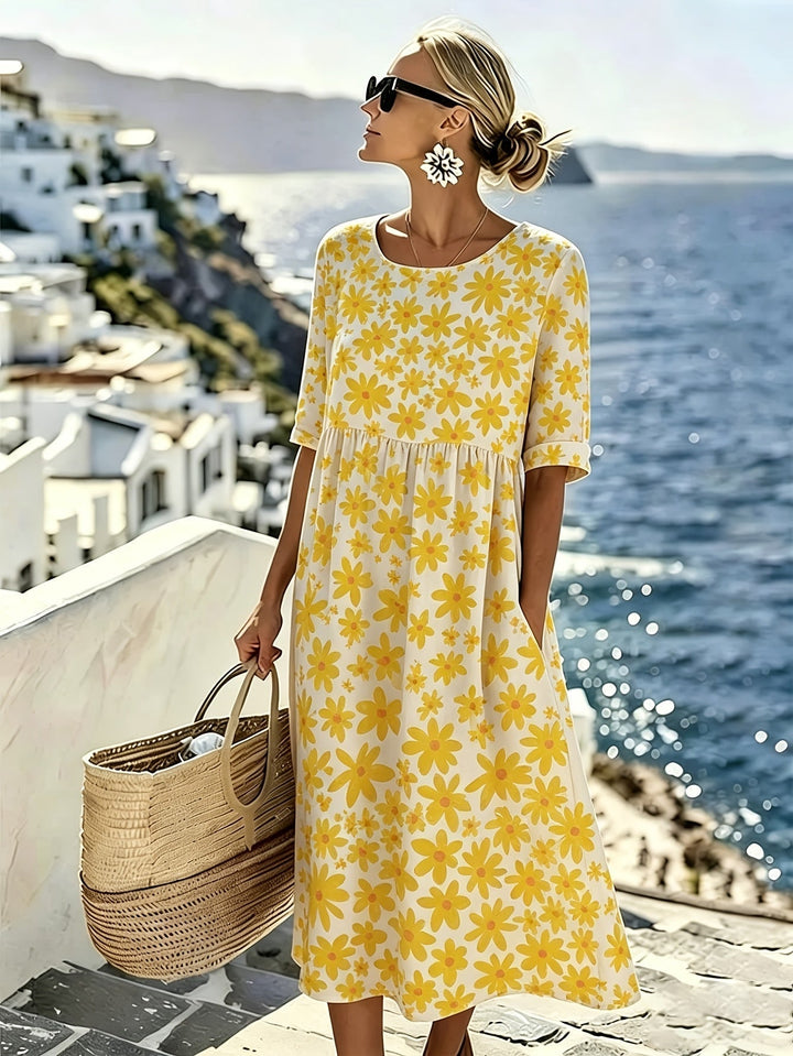 Evelyn™ | Sukienka Midi Sunshine Bloom