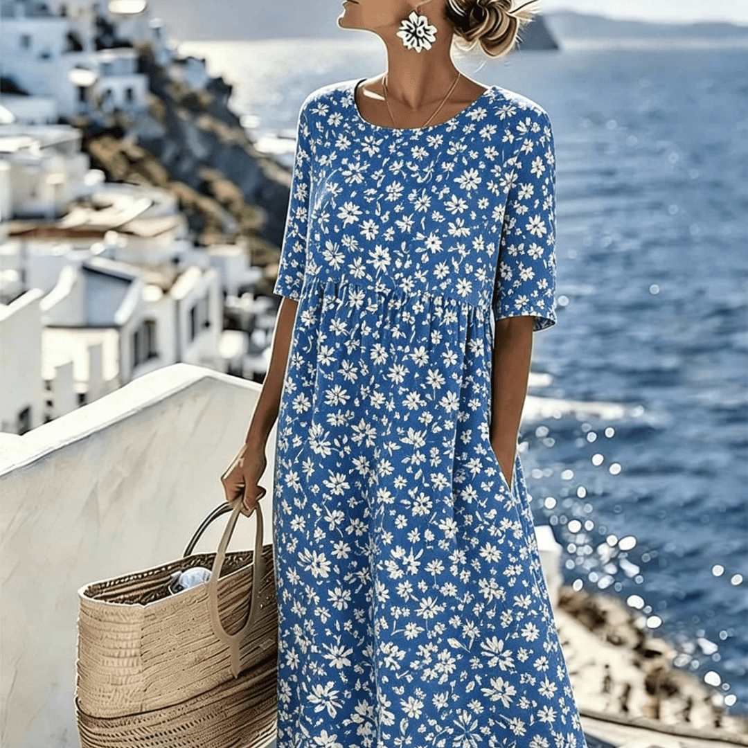 Grace™ - Elegancka Kwiatowa Letnia Sukienka Midi