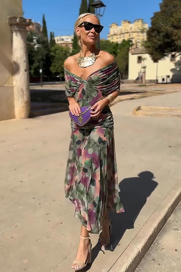 Valentina | Sukienka maxi z dekoltem w kształcie V