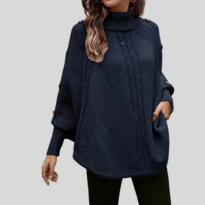 Norelle™ | Sweter z wysokim kołnierzem i splotem warkoczowym
