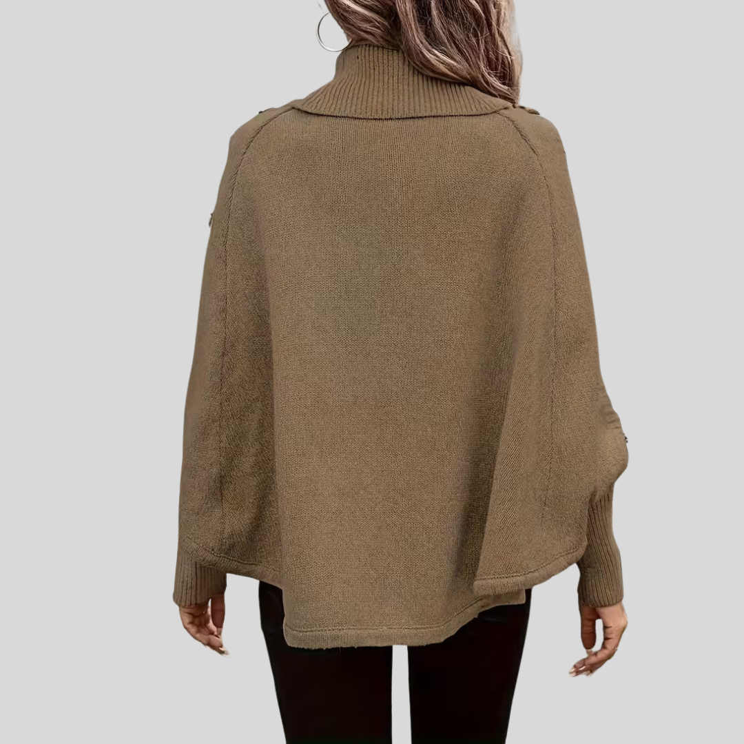 Norelle™ | Sweter z wysokim kołnierzem i splotem warkoczowym