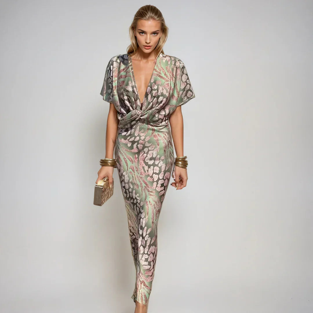 Ariella - Elegancka Sukienka Maxi z Jedwabiu