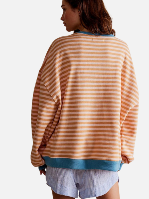 Lene | Kolorowy Oversized Paski Sweter