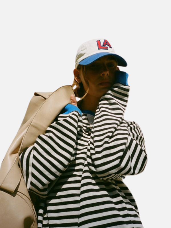 Lene | Kolorowy Oversized Paski Sweter