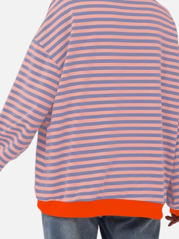 Lene | Kolorowy Oversized Paski Sweter