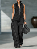 Jamie | Minimalistyczny bezrękawnik Relaxed Jumpsuit