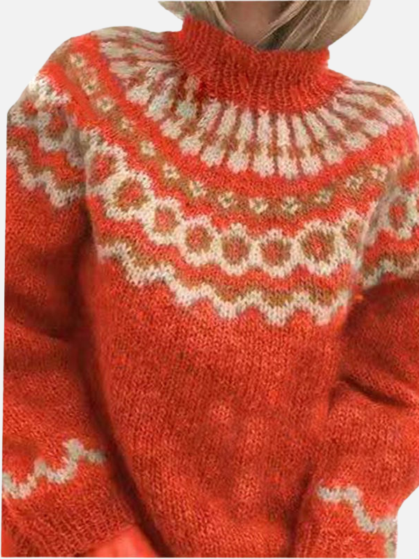 Lene | Islandzki sweter z golfem