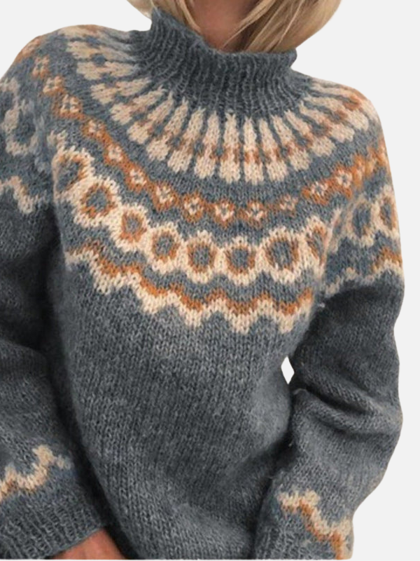 Lene | Islandzki sweter z golfem