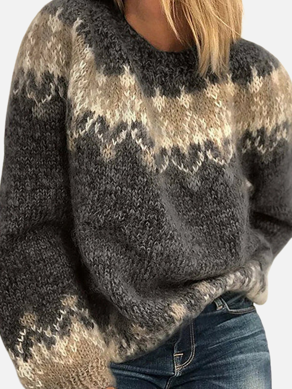 Ida | Islandzki sweter z okrągłym dekoltem