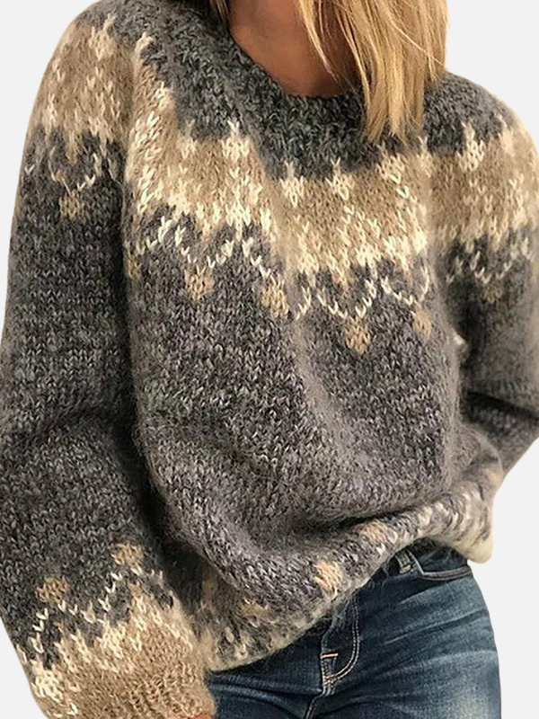 Ida | Islandzki sweter z okrągłym dekoltem