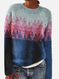 Maria | Wzorzysty sweter z motywem leśnym