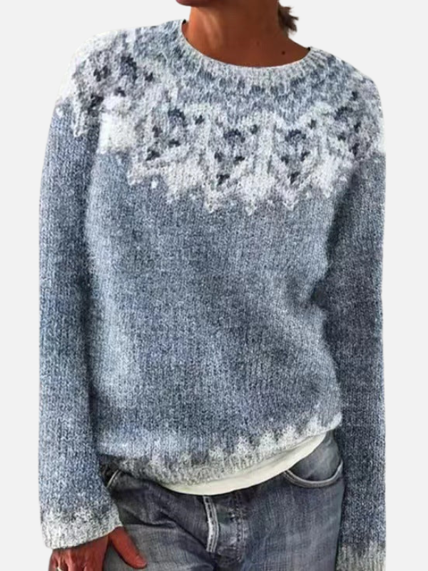 Susanne | Wzorzysty sweter z okrągłym dekoltem