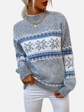 Maria | Wzorzysty sweter z płatkami śniegu