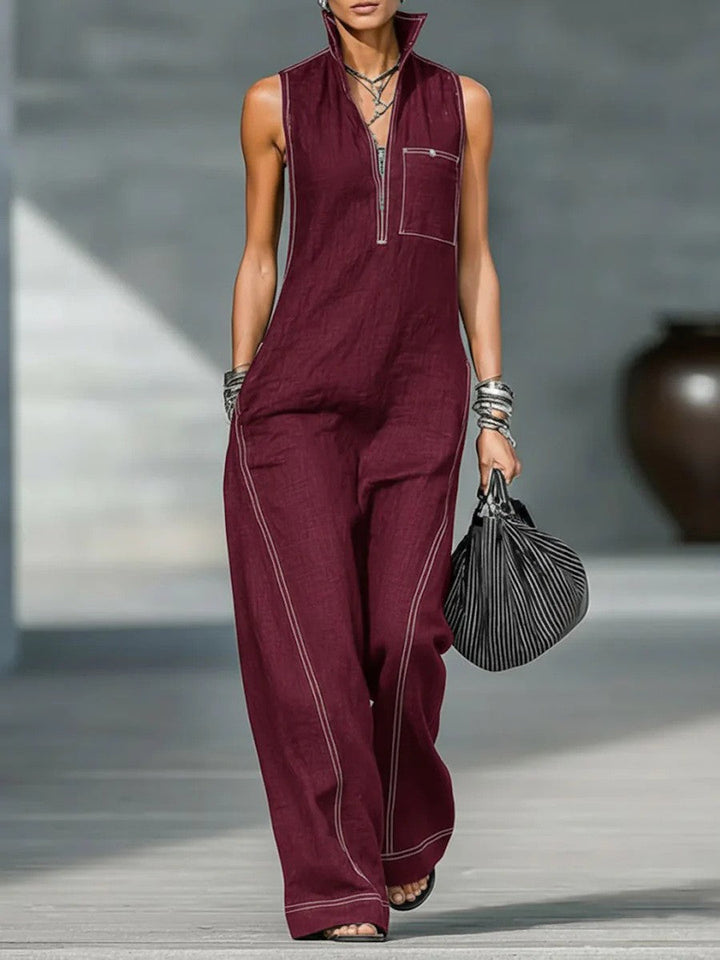 Jamie | Minimalistyczny bezrękawnik Relaxed Jumpsuit