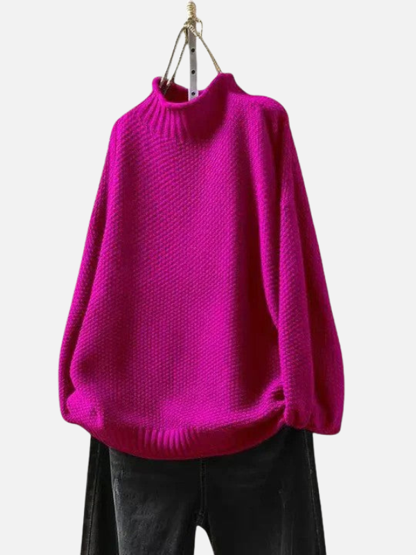 Karen | Sweter z wysokim kołnierzem z miękkiego grubego splotu