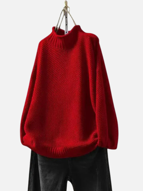 Karen | Sweter z wysokim kołnierzem z miękkiego grubego splotu