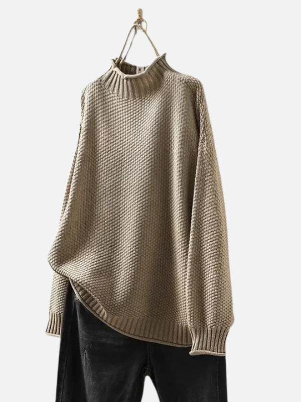 Karen | Sweter z wysokim kołnierzem z miękkiego grubego splotu