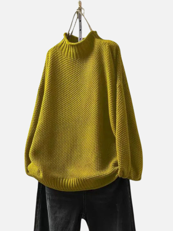 Karen | Sweter z wysokim kołnierzem z miękkiego grubego splotu