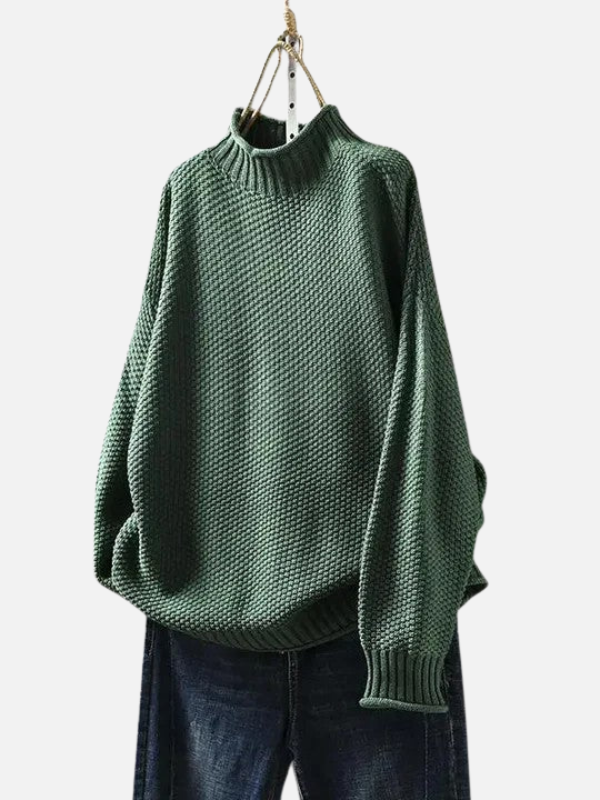 Karen | Sweter z wysokim kołnierzem z miękkiego grubego splotu