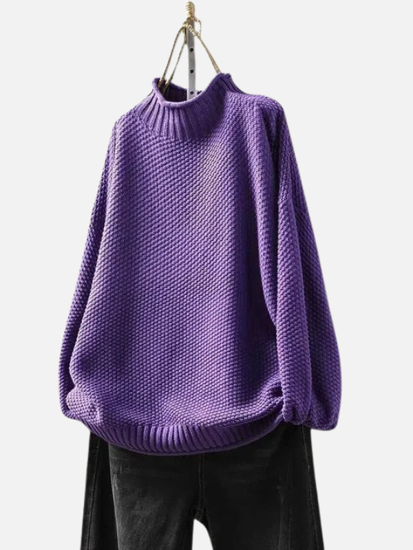 Karen | Sweter z wysokim kołnierzem z miękkiego grubego splotu