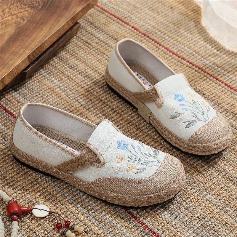 Ella | Boho Haftowane Buty Canvas