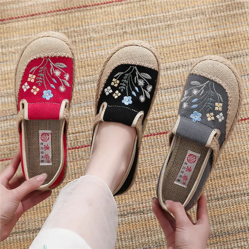 Ella | Boho Haftowane Buty Canvas