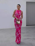 Alora - Elegancka Sukienka Maxi w Kwiaty