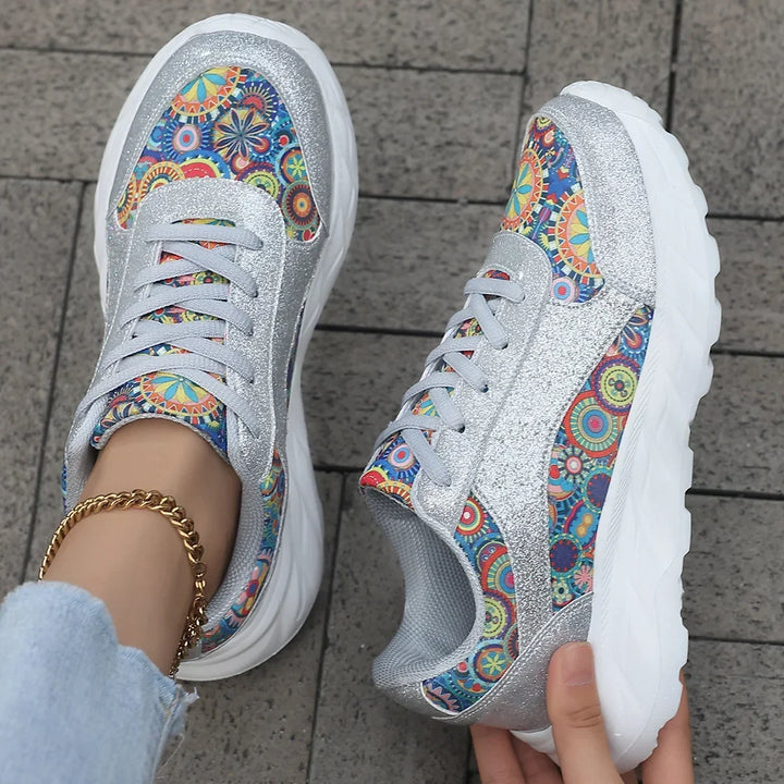 Eloise | Lśniące platformowe sneakersy na co dzień