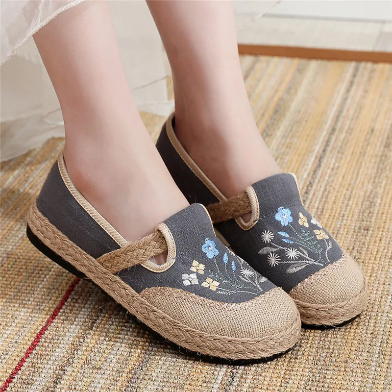 Ella | Boho Haftowane Buty Canvas