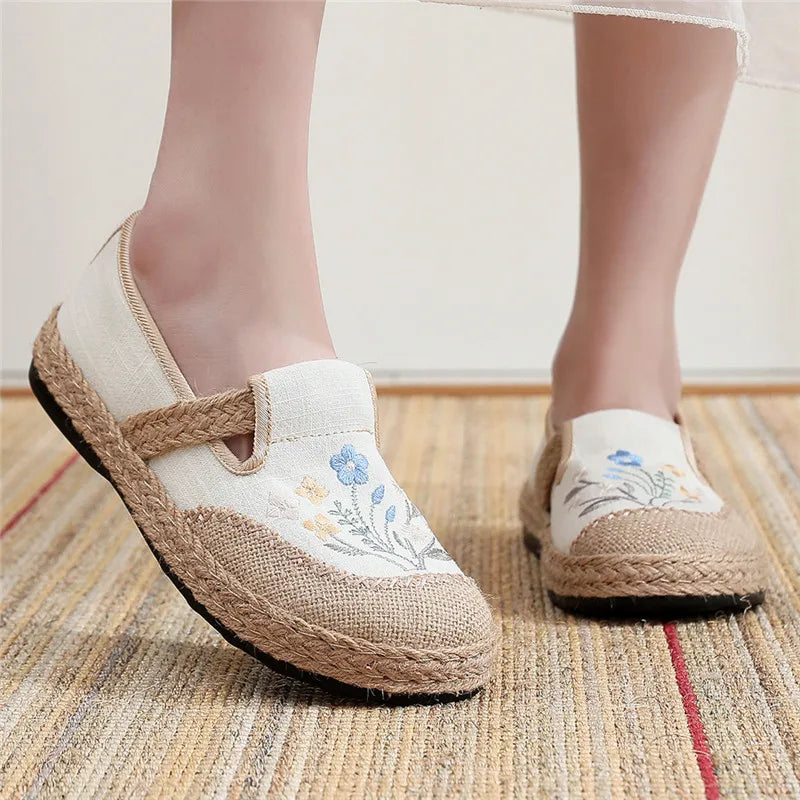 Ella | Boho Haftowane Buty Canvas