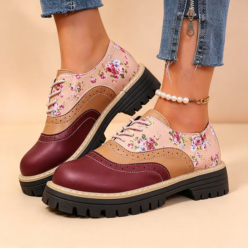Abigail | Vintage Kwiatowe Buty na Platformie