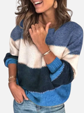 Kirsten | Pasiaste sweter z okrągłym dekoltem