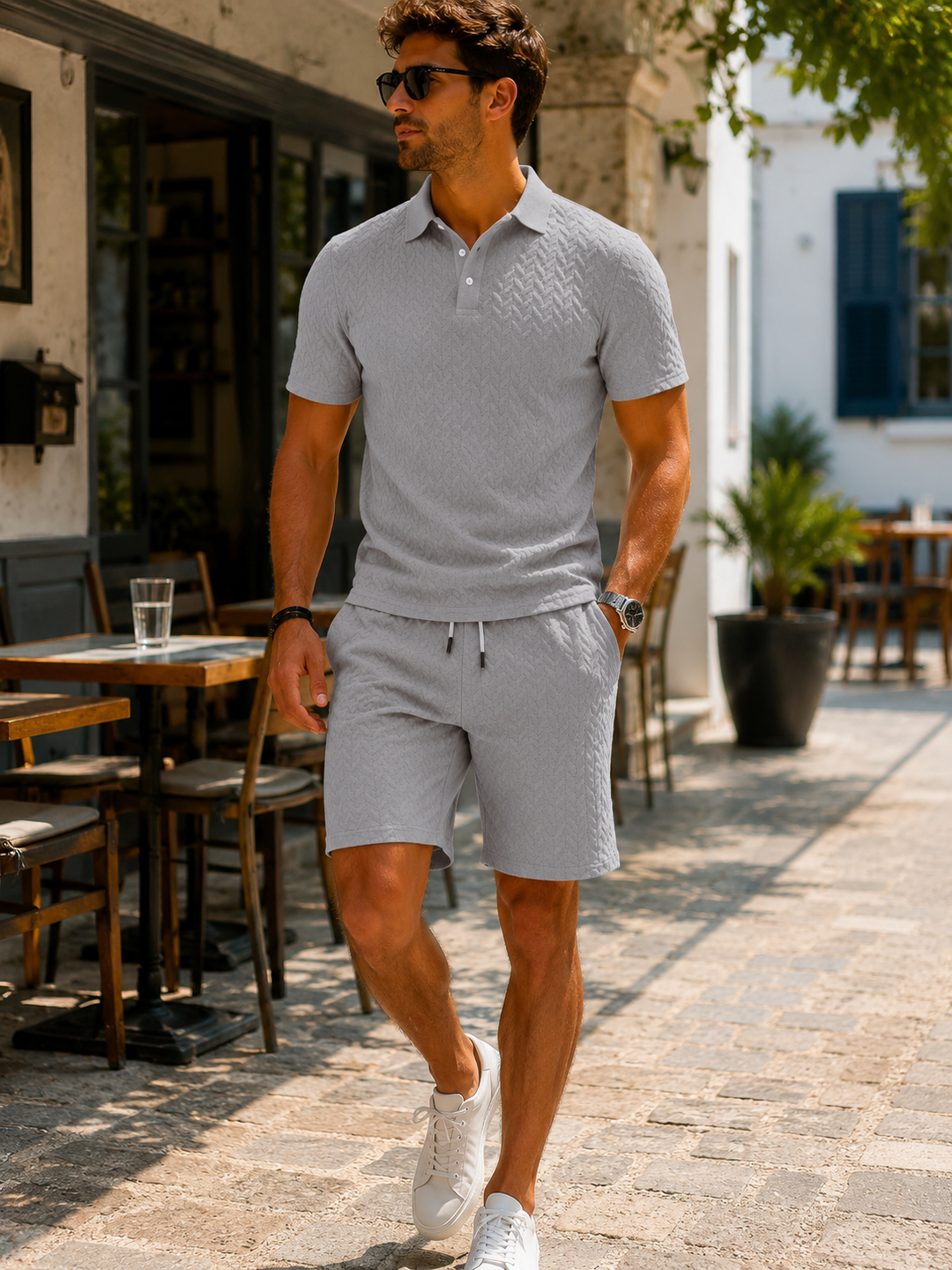 Mason | Elegancki zestaw polo i szortów