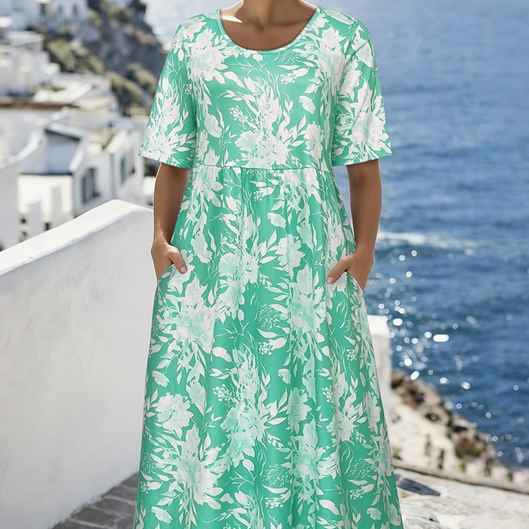 Isla™ | Boho Morskie Midi Sukienka