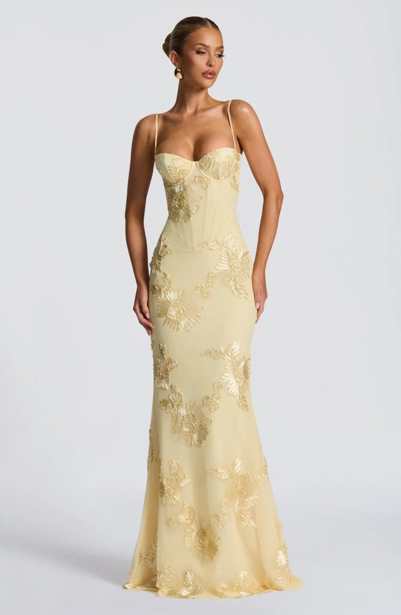 Sukienka maxi bodycon z koronką