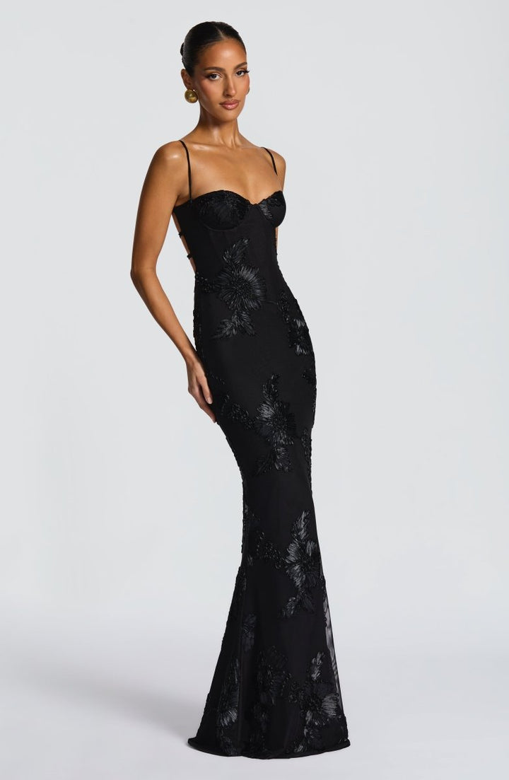 Sukienka maxi bodycon z koronką